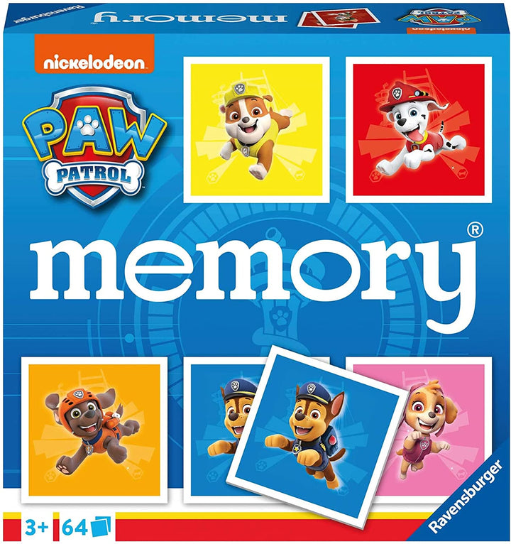 Ravensburger Paw Patrol Memory-Spiel – passende Bilder-Schnapppaare für Kinder ab 3 Jahren