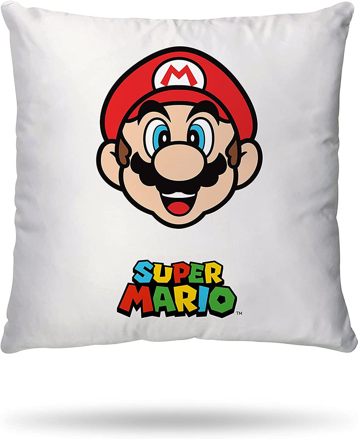 Mario Luigi Striped Single Duvet Cover Set 140 x 200 cm, Cotton, White, Petit