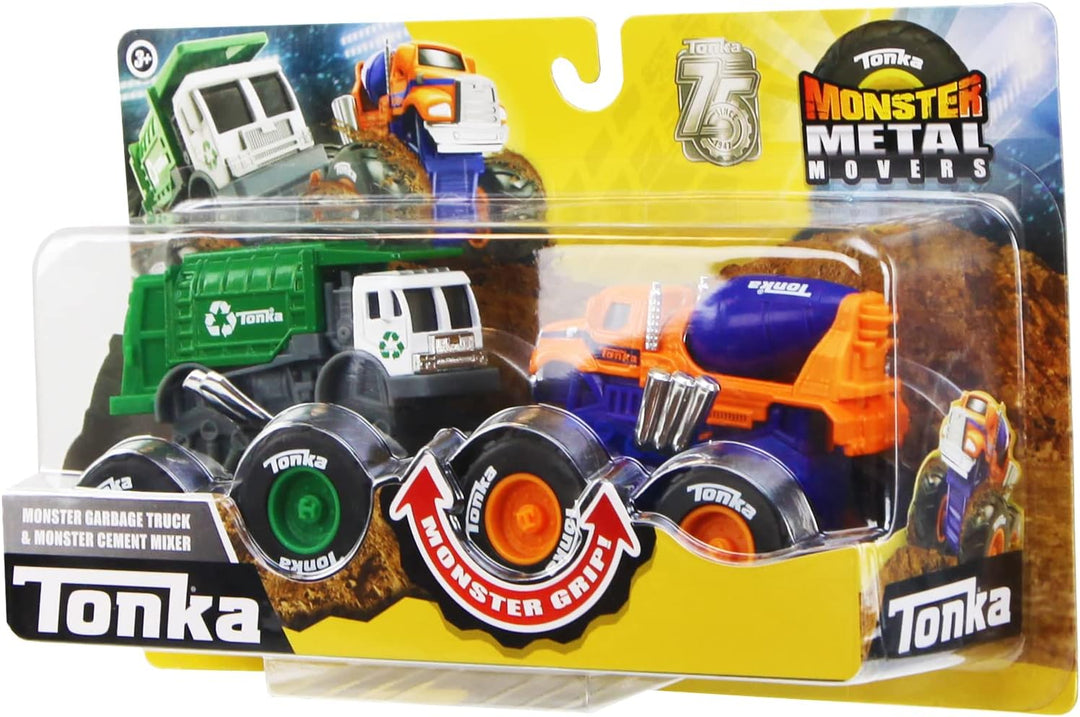 Tonka Basic Fun 06162 Monster Metal Movers Combo Pack – City Service Spielfahrzeug