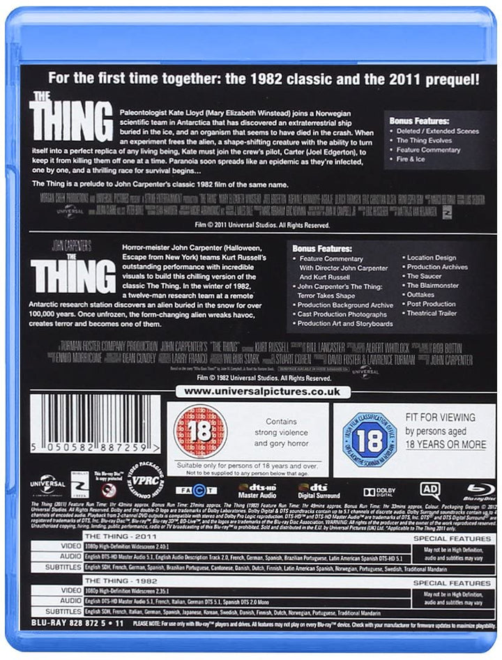 The Thing (Doppelpack inklusive Original) [2012] [Region Free] – [Blu-ray]