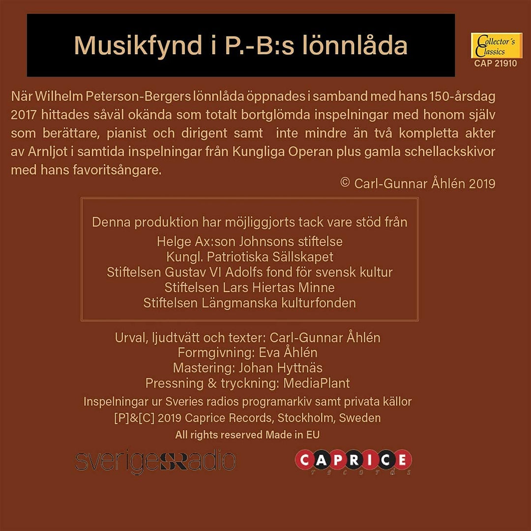 Musikfynd I PB: S Ionnlada [Wilhelm Peterson-Berger] [Caprice: CAP21910] [Audio CD]