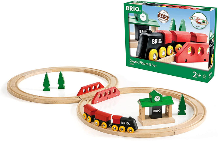 BRIO Classic Figure of 8 Set Train Set Kleinkindspielzeug für Kinder ab 2 Jahren – kompatibel mit allen BRIO Railway Sets und Zubehör