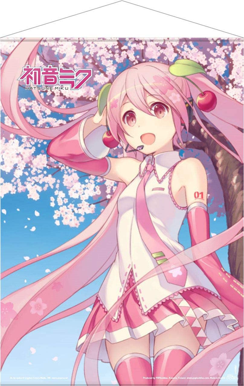 POPbuddies Hatsune Miku Wallscroll Cherry Blossom 50 x 70 cm Poster Wallscrolls