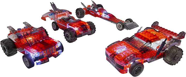giochi preziosi spa LAU01000 Laser Pegs Models-4-in-1 Red Racer, Mehrfarbig