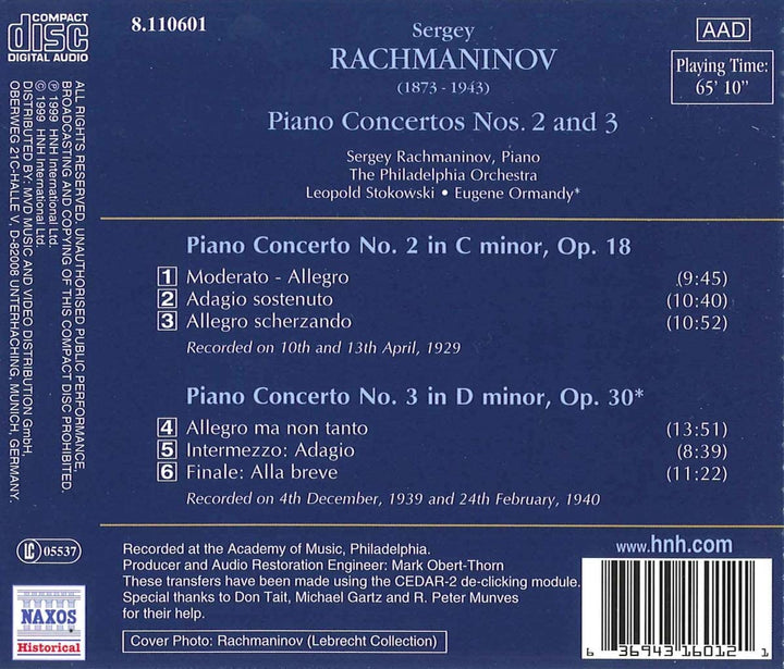 Rachmaninow: Klavierkonzerte Nr. 2 und 3 [Audio-CD]