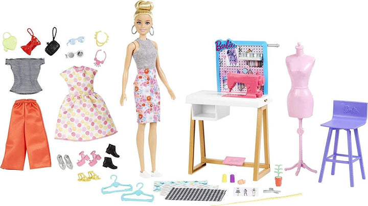 Barbie-Modedesigner-Puppe (12 Zoll/30,40 cm) &amp; Studio, 25+ Design &amp; Fashion Acc