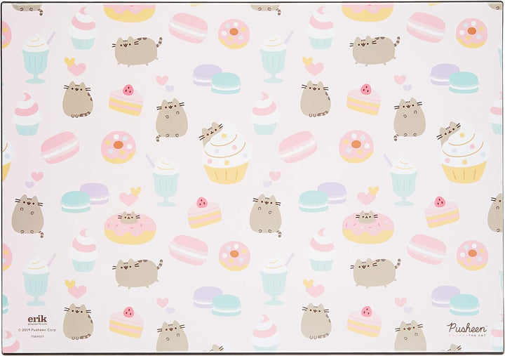 Pusheen Rose Collection Desk Mat | Desk Decor | 13.5 x 19.5 Inch - 34.5 x 49.5 cm