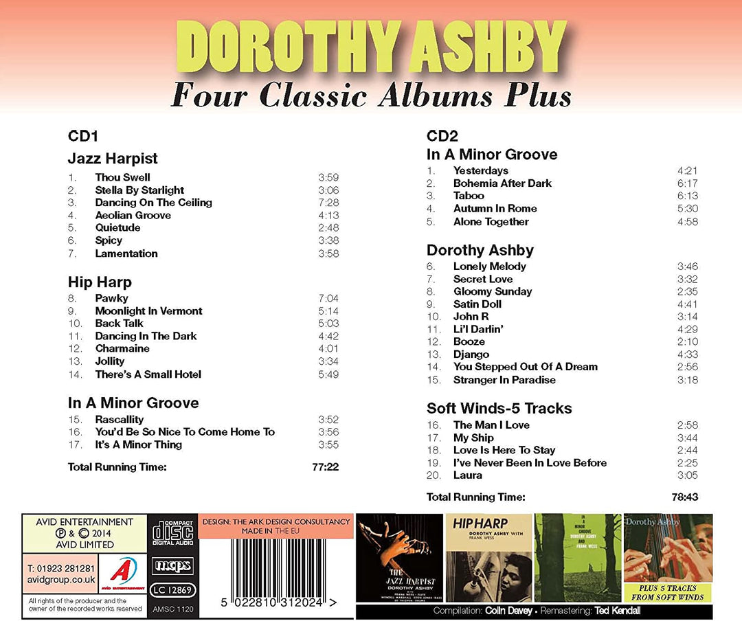 Vier klassische Alben Plus (Jazz-Harfenistin / Hip-Harfe / In A-Moll-Groove / Dorothy Ashby) – Dorothy Ashby [Audio-CD]