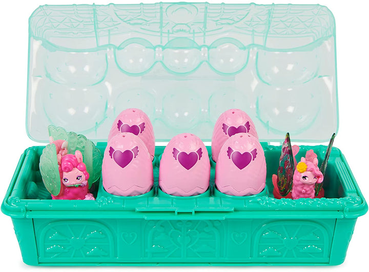 HATCHIMALS CollEGGtibles, Rainbow-cation Llama Family Carton with Surprise Playset