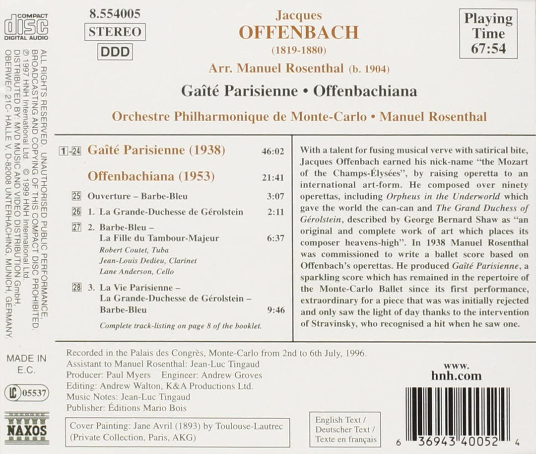 Offenbach: Gaîté Parisienne; Offenbachiana [Audio-CD]