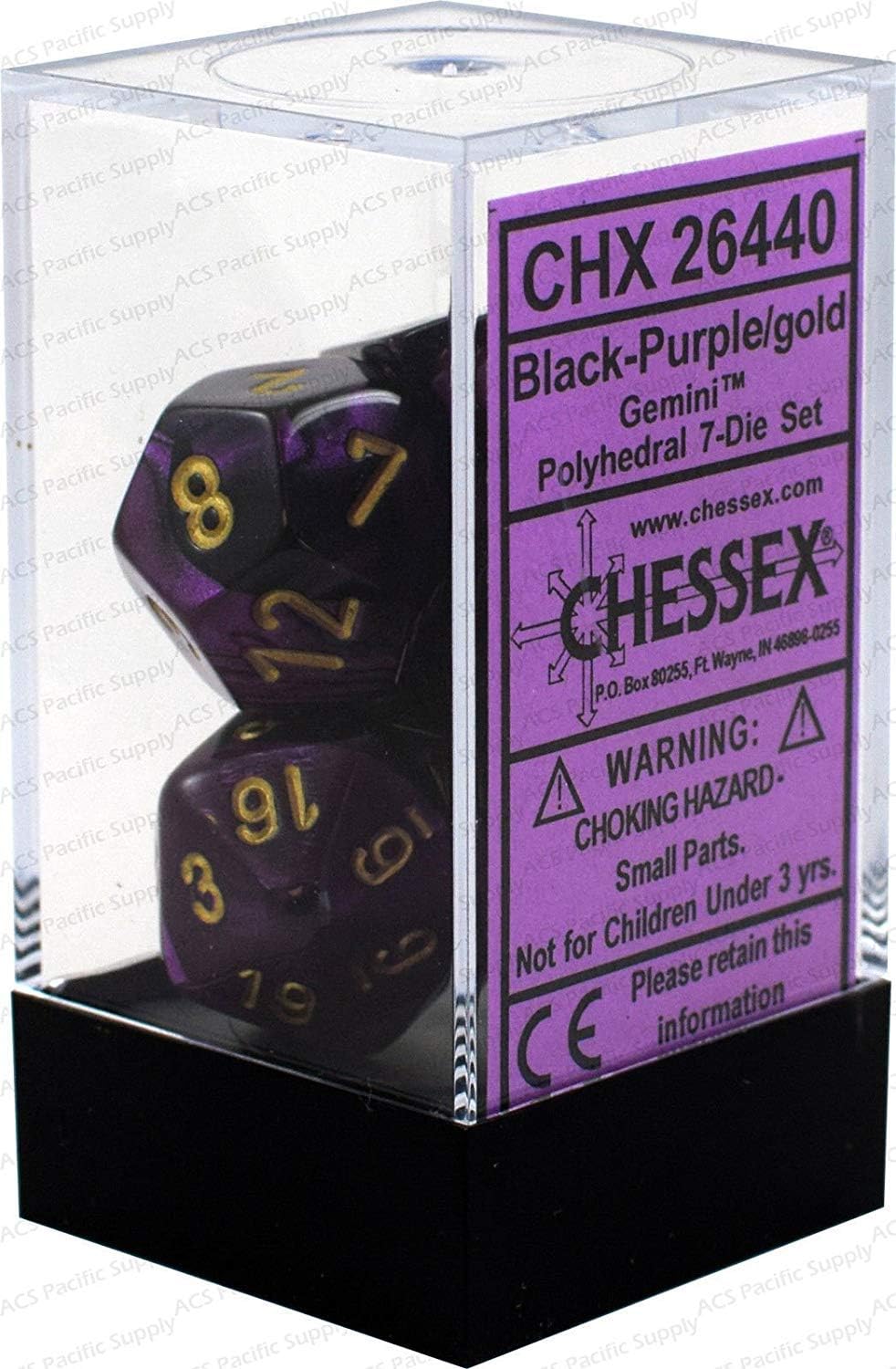 Chessex 26440CHX Stanzformen-Set, Schwarz/Lila/Gold, Einheitsgröße