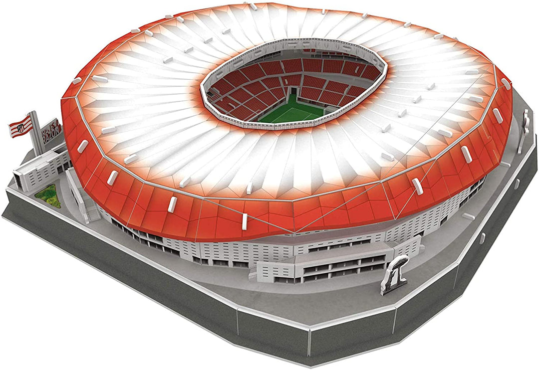 Atletico de Madrid 14061 European Soccer International 3D Puzzle Wanda Metropolitan Stadium with Light