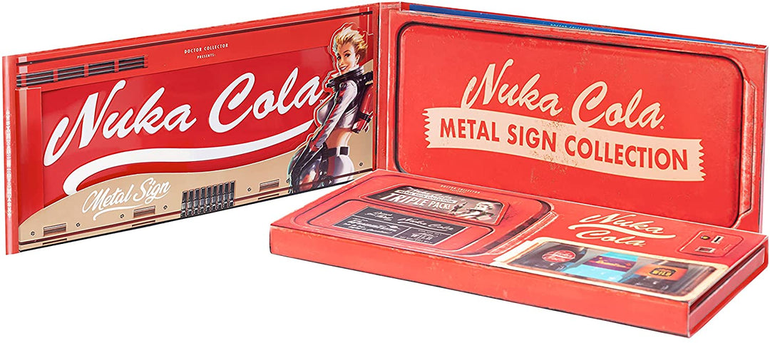 Doctor Collector DCFALL01A Nuka Cola Metallschild-Kollektion, Dreierpack