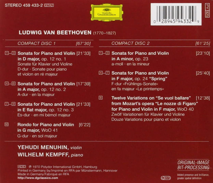 Beethoven, Ludwig van - Beethoven: Violinsonaten, Band 1 [Audio-CD]