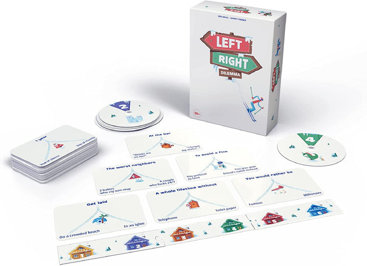 Links-Rechts-Dilemma-Partyspiel | Urkomisches Spiel für den Spieleabend | Kooperatives Brettspiel