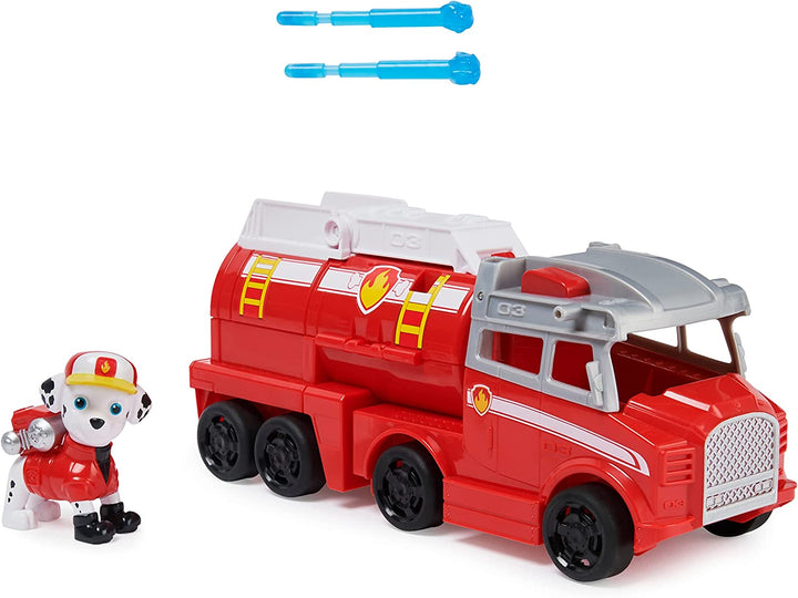 PAW Patrol, Big Truck Pups Marshall, verwandelnder Spielzeug-Truck mit sammelbarer Actionfigur