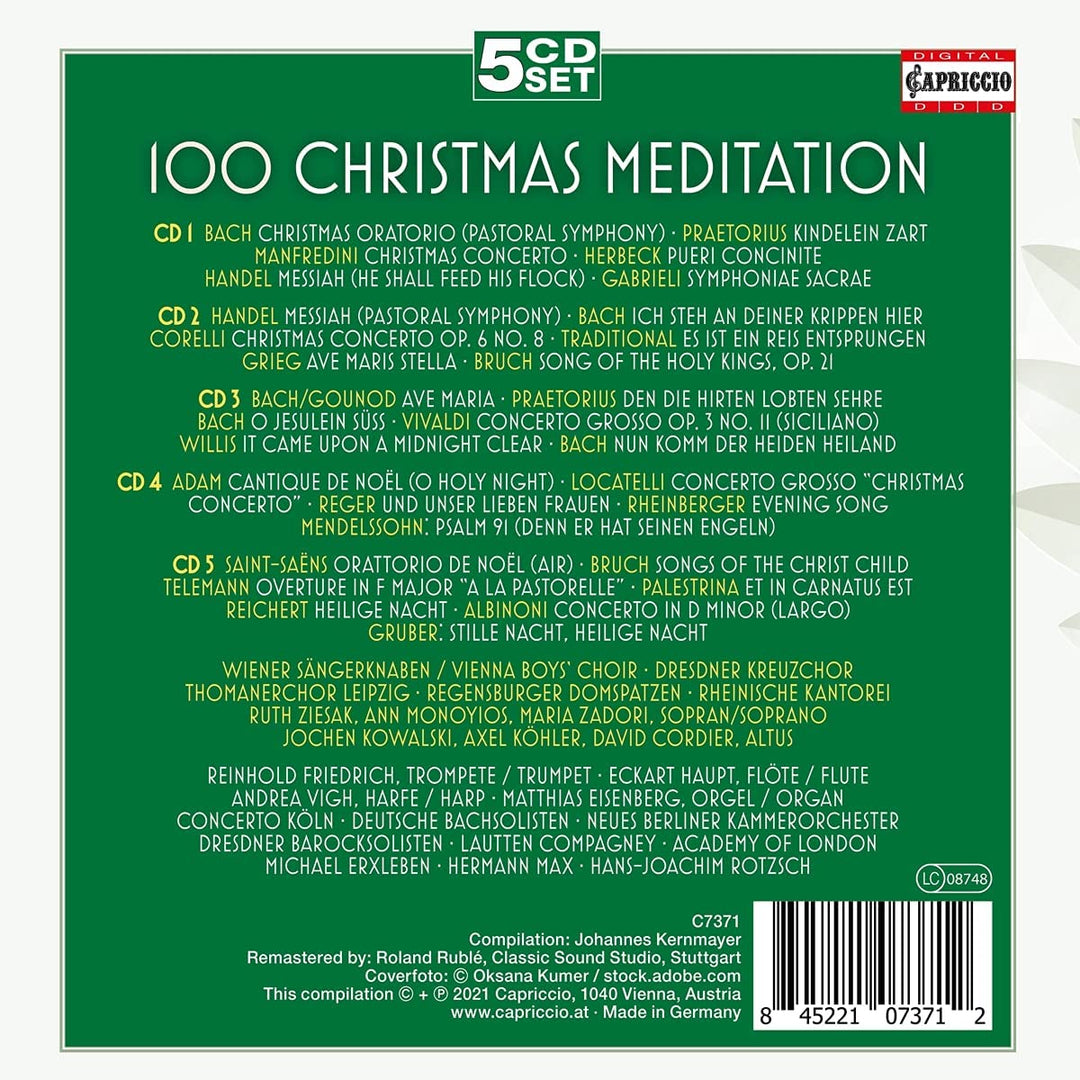 Wiener Sängerknaben - 100 Weihnachtsmeditationen [Verschiedene] [Capriccio: C7371] [Audio CD]