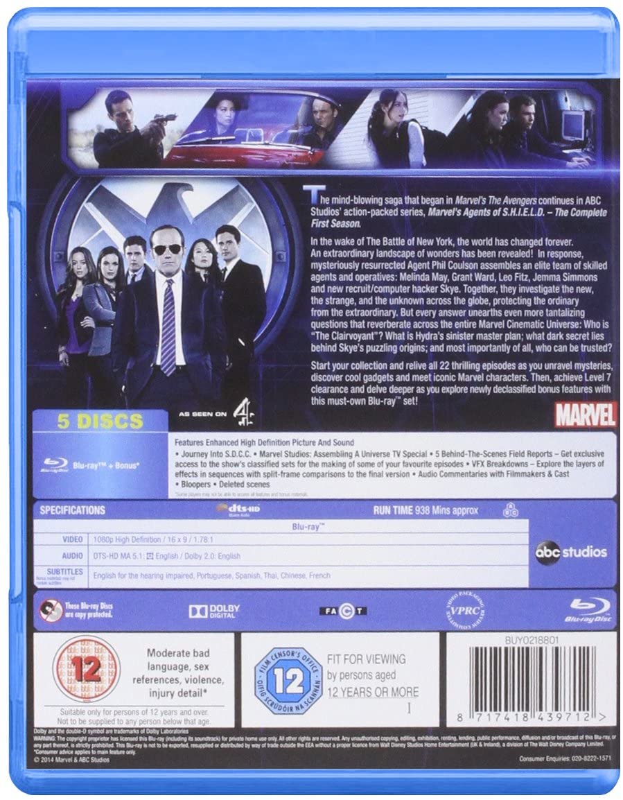 Marvel's Agents of SHIELD – Staffel 1 – Science-Fiction [Blu-ray]