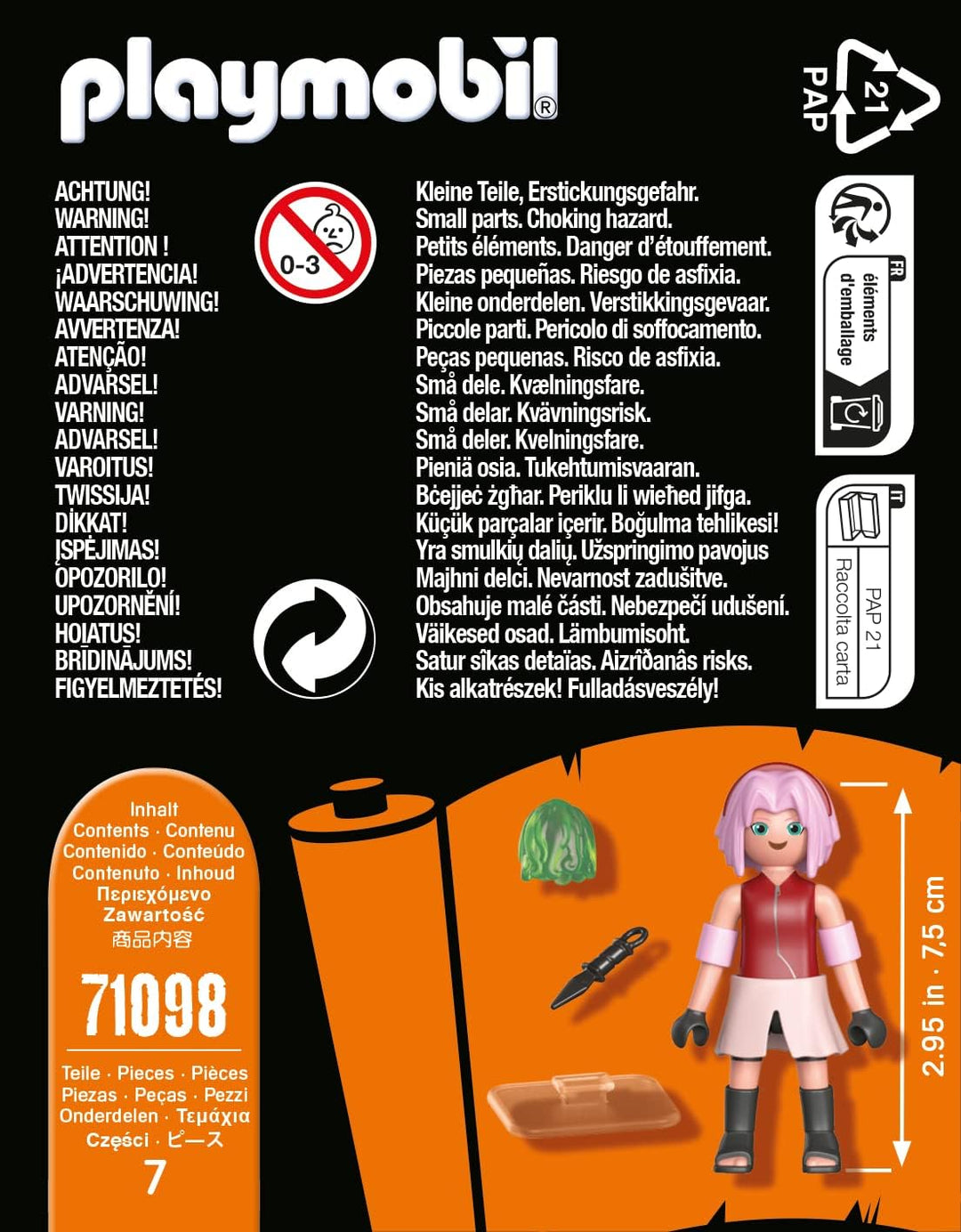 Playmobil 71098 Naruto: Sakura Figurenset, Naruto Shippuden Anime-Sammlerfigur