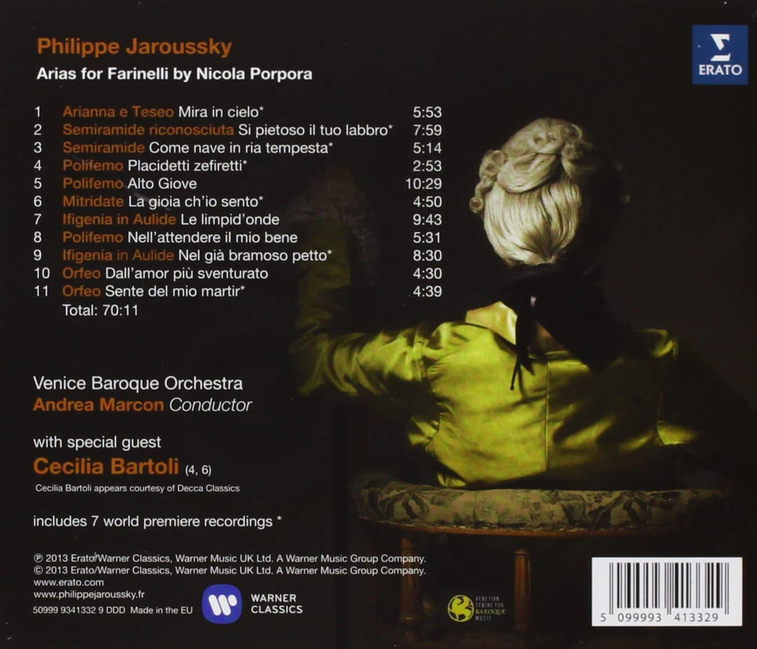 Farinelli &amp; Porpora His Master's Voice - Philippe Jaroussky [Audio-CD]