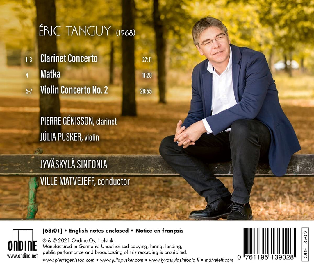 Tanguy: Klarinettenkonzert [Pierre Génisson; Julia Pusker; Jyväskylä Sinfonia; Ville Matvejeff] [Ondine: ODE 1390-2] [Audio CD]