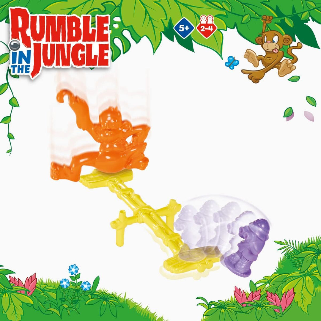 TOMY Games T73421 Rumble in the Jungle Brettspiel, Familienspiel für Erwachsene und Kinder