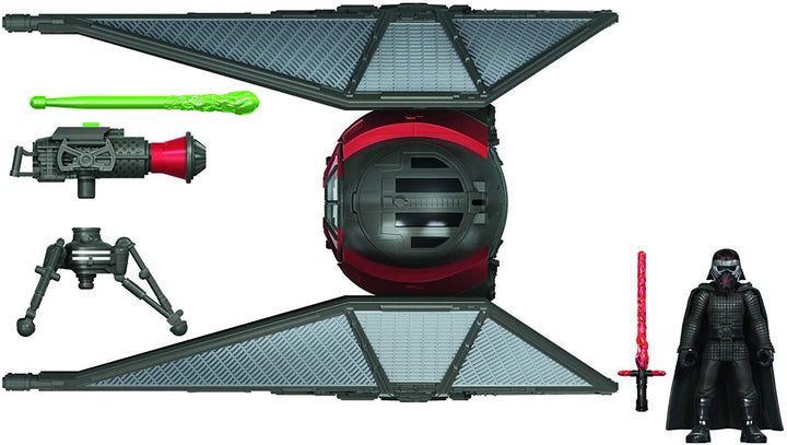 Star Wars Mission Fleet Stellar Class Kylo Ren TIE Whisper 2,5-Zoll-Figur und Fahrzeug für Kinder ab 4 Jahren