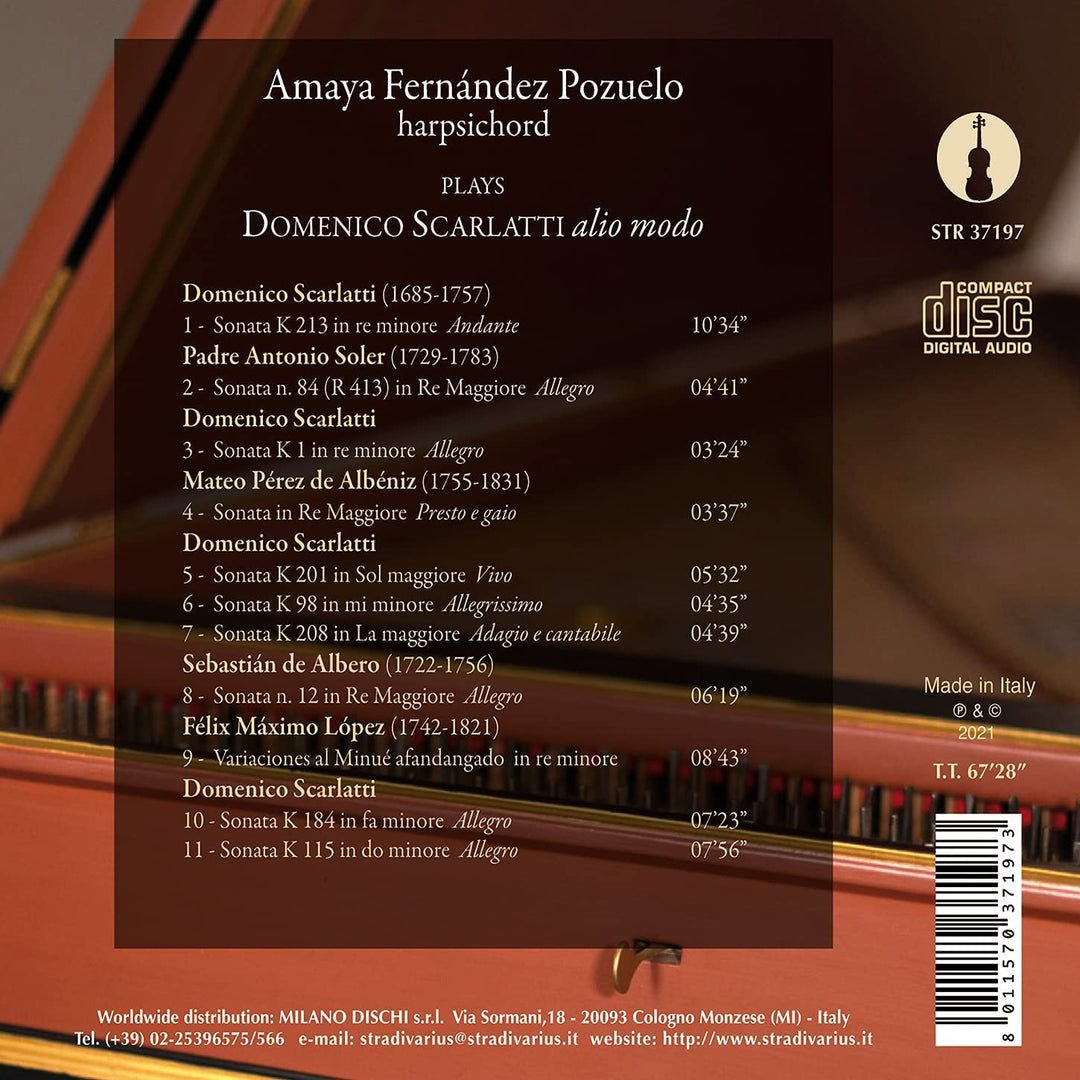 Amaya Fernández Pozuelo – Scarlatti: Alio Modo [Amaya Fernández Pozuelo] [Stradivarius: STR37197] [Audio CD]