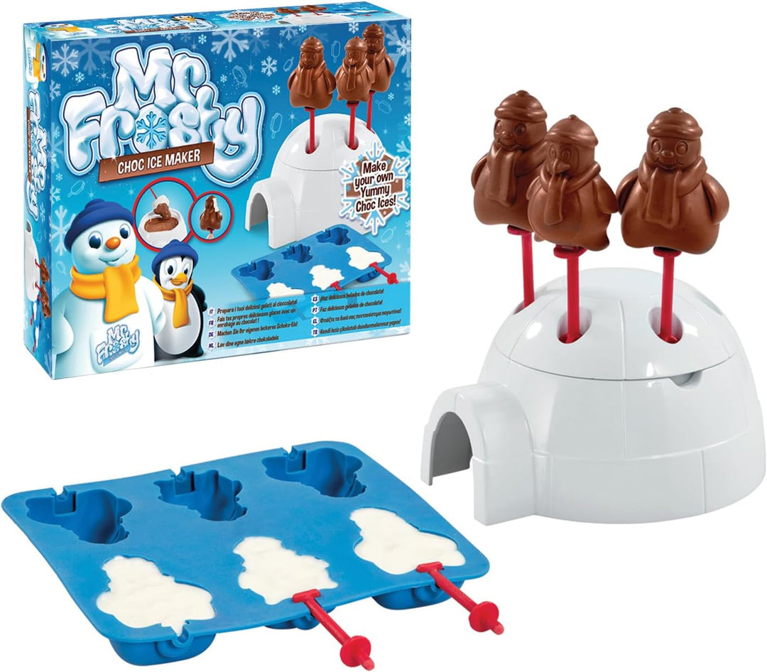Mr Frosty Choc Eismaschine, Retro-Spielzeugmaschine aus Kunststoff in Schneemannform für Kinder bis M