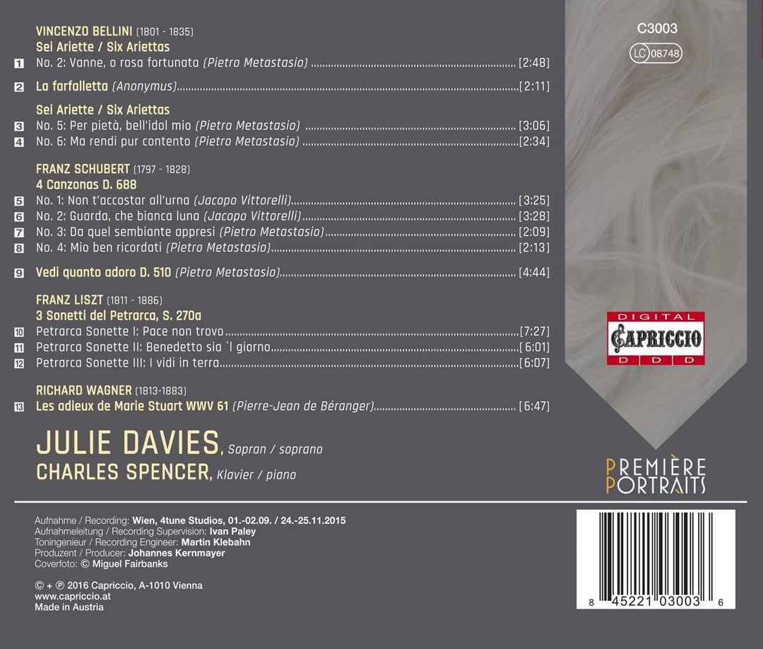 Julie Davies – Premierenporträts [Julie Davies; Charles Spencer] [Capriccio: C3003] [Audio CD]