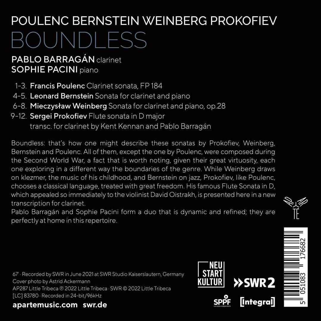 Pablo Barragán, Sophie Pacini – Boundless: Poulenc, Bernstein, Weinberg, Prokofjew [Audio-CD]