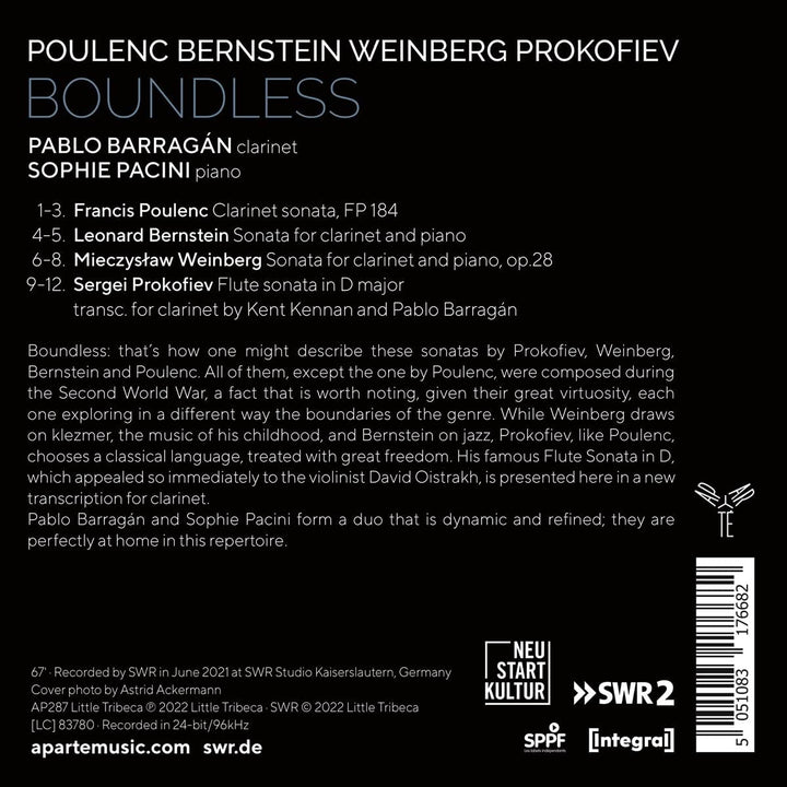 Pablo Barragán, Sophie Pacini – Boundless: Poulenc, Bernstein, Weinberg, Prokofjew [Audio-CD]