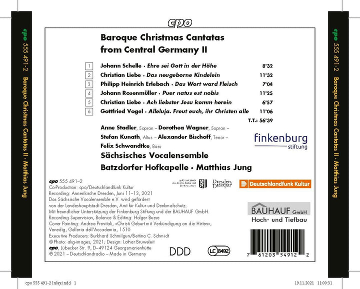 Gottfried Vogel – Barocke Weihnachtskantaten aus Mitteldeutschland, Bd. 2 [Verschiedene] [Cpo: 555491-2 [Audio CD]