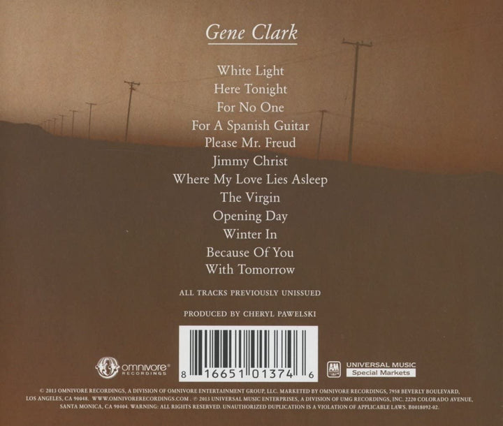 CLARK, GENE – HERE TONIGHT THE WHITE LIGHT [Audio CD]