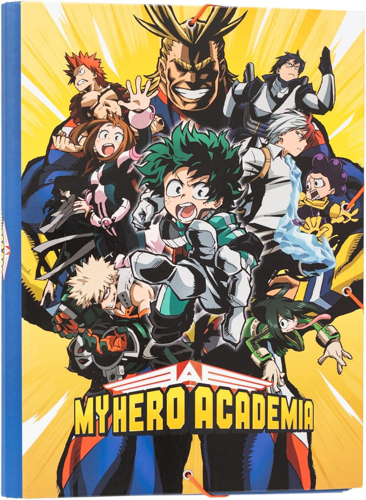 Grupo Erik My Hero Academia A4 File Folder - 13.4 x 10 Inch / 34 x 25.5 cm - 3 Flap Folder