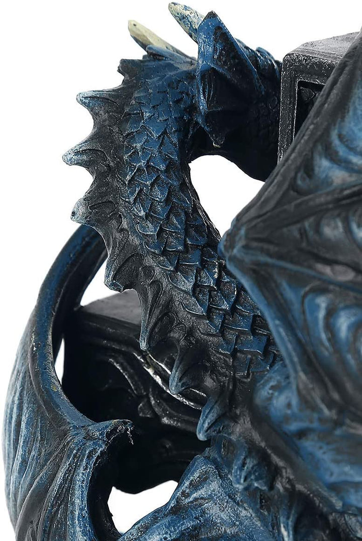 Nemesis Now B3602J7 Draco-Uhr Anne Stokes, 17,8 cm, Kunstharz, Blau, Einheitsgröße