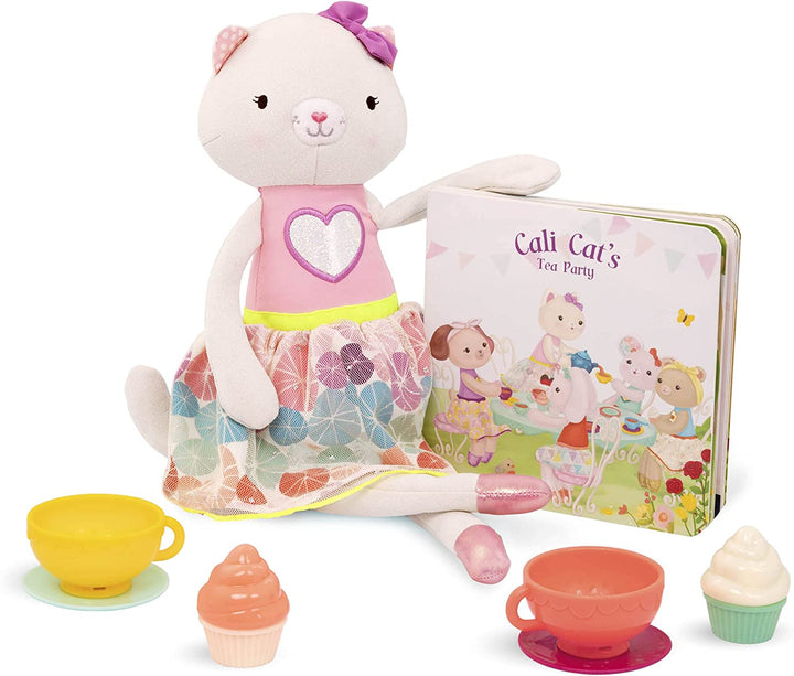 B. Toys – Tea Party Set – Plush Cat Doll – Board Book – Cups & Play Food – Tippy