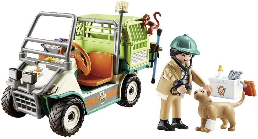 Playmobil 70346 Family Fun Zoo Vet con carro médico