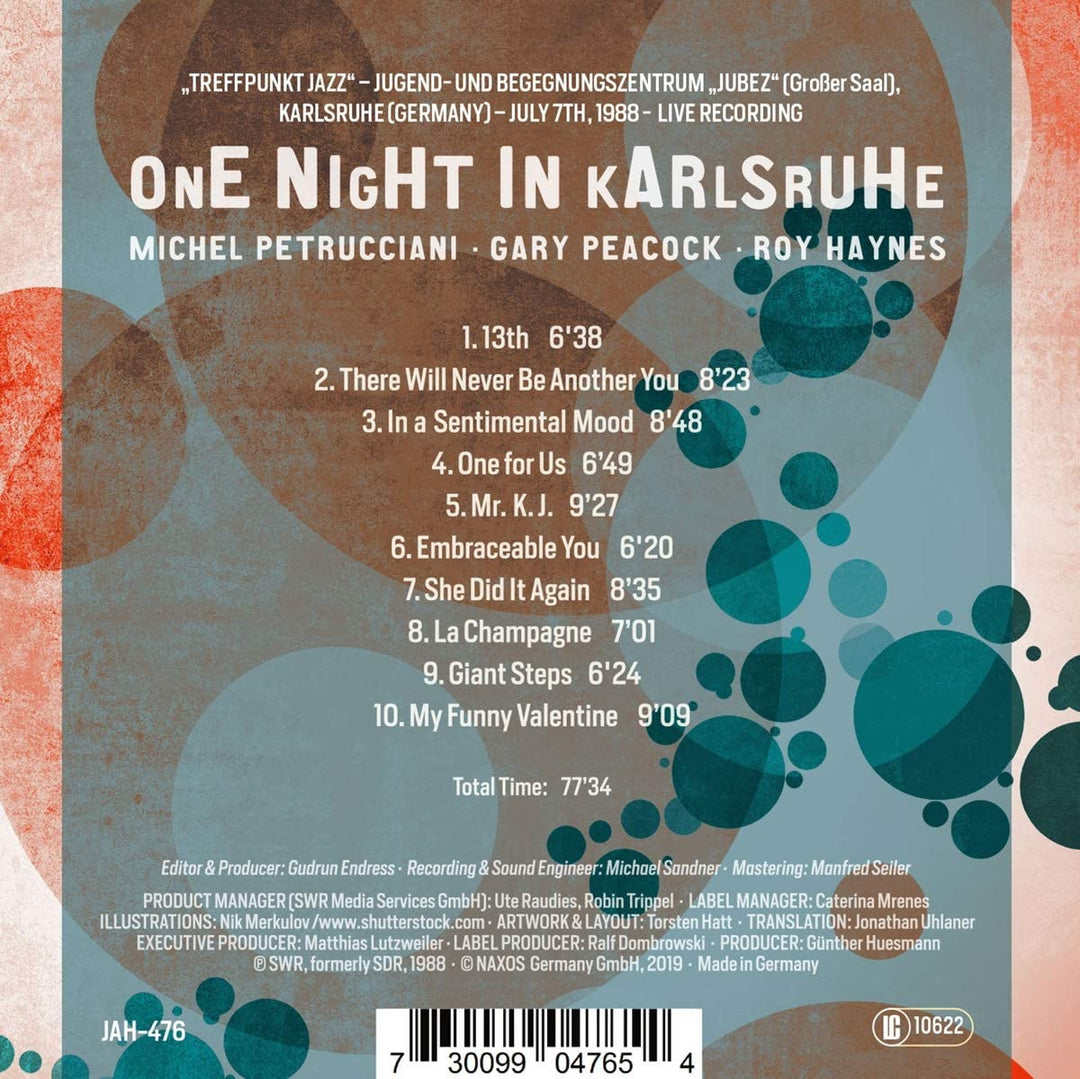 Michel Petrucciani - One Night In Karlsruhe: [Michel Petrucciani; Gary Peacock; Roy Haynes] [Swr Jazzhaus: JAH-476] [Audio CD]