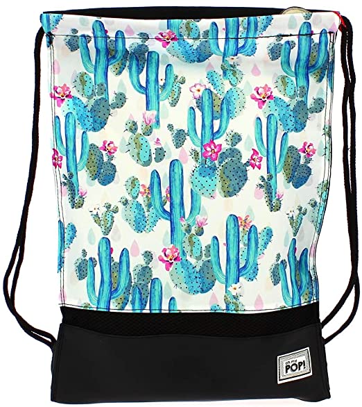 Oh My Pop Cactus-Storm Drawstring Bag, 48 cm, Green