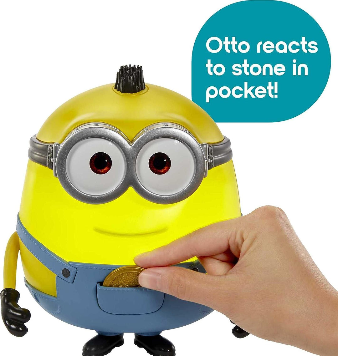 Minions Babble Otto, großes interaktives Spielzeug mit über 20 Geräuschen und Sätzen, Geschenk für Ki