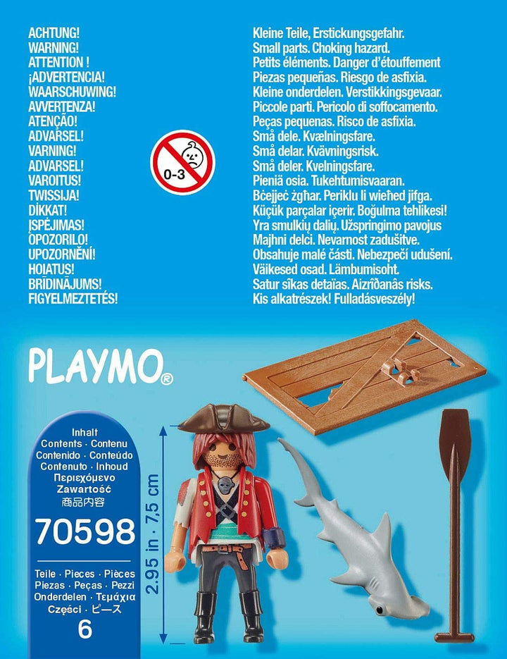 Playmobil 70598 Special Plus Pirat mit Floß, Mehrfarbig, Einheitsgröße