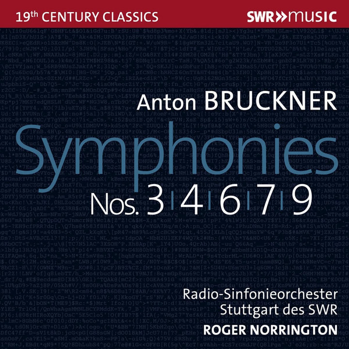 Bruckner: Sinfonien 3 4 6 9 [Radio-Sinfonieorchester Stuttgart des SWR; Sir Roger Norrington] [Swr Classic: SWR195 [Audio CD]