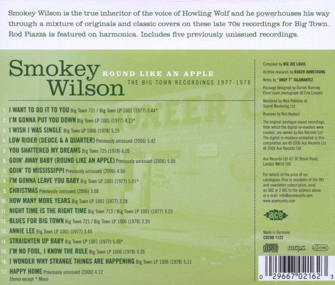 Smokey Wilson – Round Like An Apple: the Big Town Recordings 1977-1978 [Audio-CD]