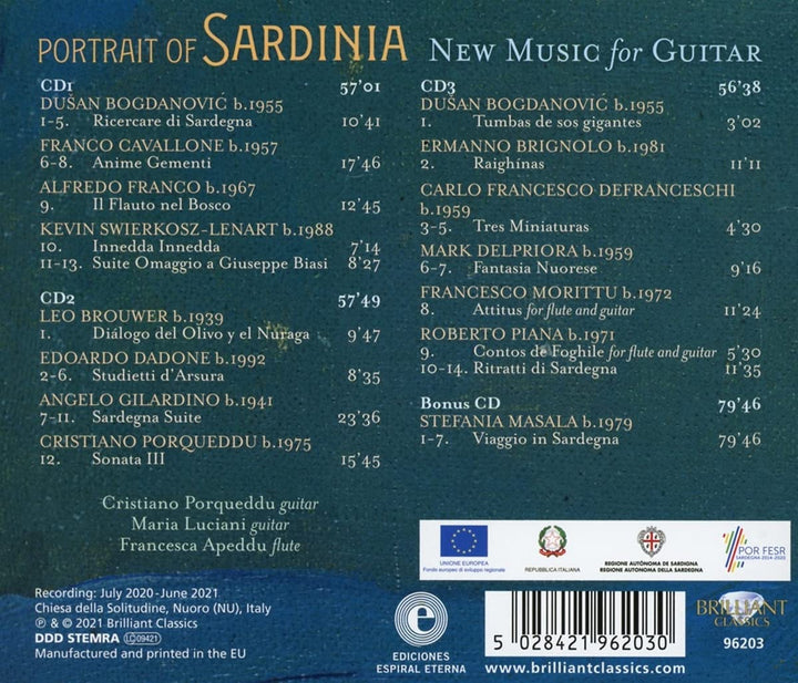 Cristiano Proqueddu - Portrait of Sardinia, New Music for Guitar [Audio CD]