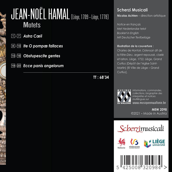 Jean-Noël Hamal: Motetten [Audio-CD]