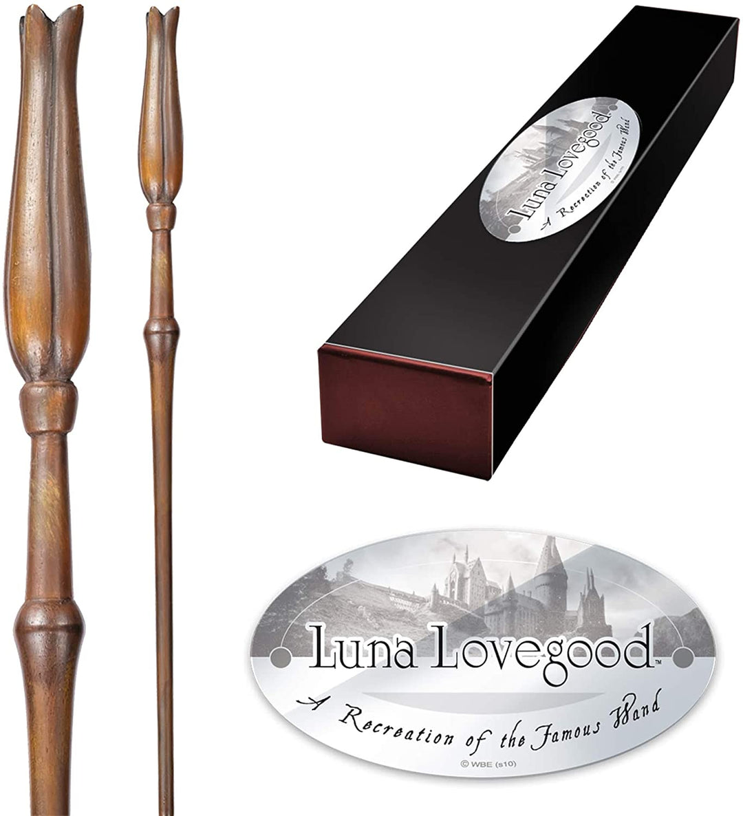 The Noble Collection – Luna Lovegood Charakterstab – 13,3 Zoll (34,5 cm) Harry-Potter-Zauberstab mit Namensschild – Harry-Potter-Filmset, Film-Requisitenstäbe