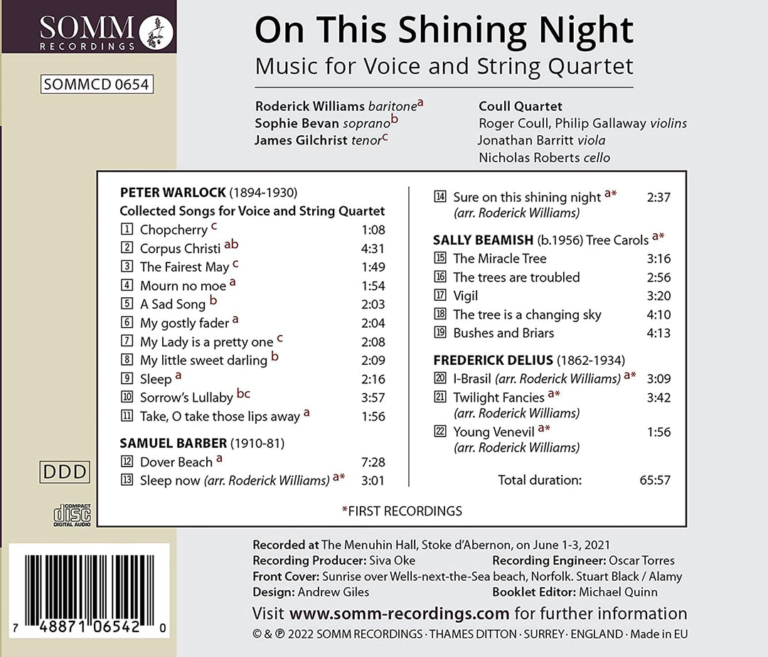 On This Shining Night [Roderick Williams; James Gilchrist; Sophie Bevan; [Audio CD]