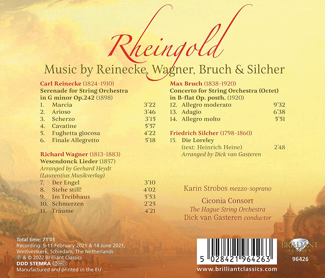 Ciconia Consort - Rheingold: Musik von Reinecke, Bruch, Wagner &amp; Silcher [Audio CD]