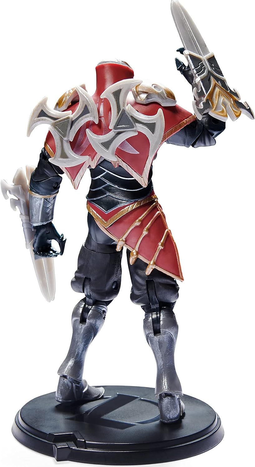 League of Legends, 6-Inch Zed Collectible Figure w/ Premium Details and 2 Accessories, The Champion Collection, Collector Grade, Ages 12 and Up